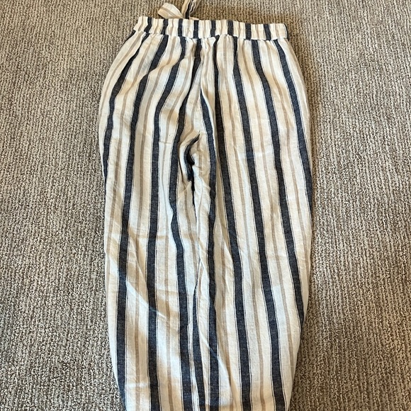 Striped Linen blend pants. Size M - Picture 5 of 5